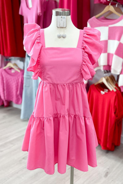 "Stay Pointed" Dress (Pink) - Happily Ever Aften