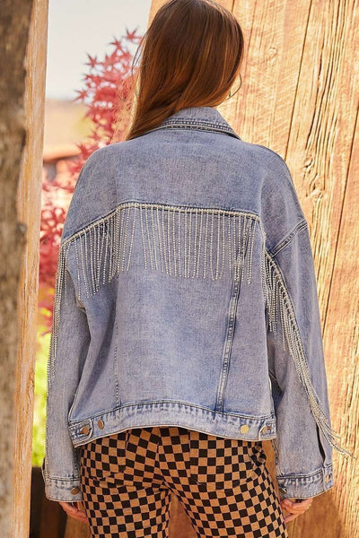 "Steal The Show" Denim Jacket - Happily Ever Aften