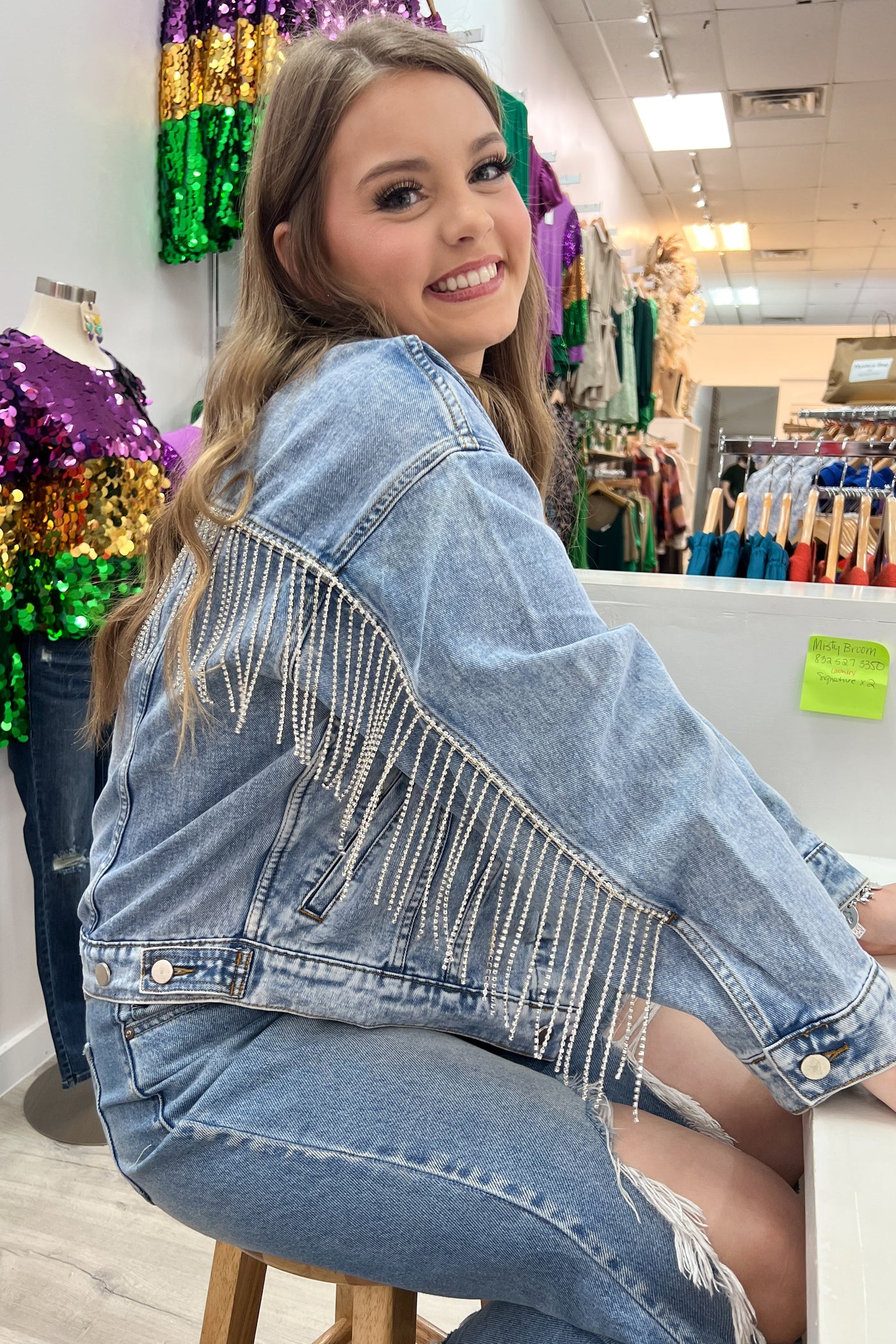 "Steal The Show" Denim Jacket - Happily Ever Aften