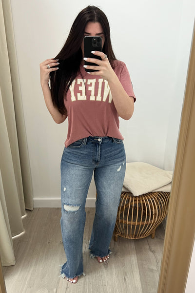 Stevie Wide Leg Jeans - Happily Ever Aften