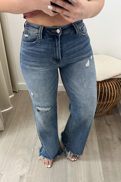 Stevie Wide Leg Jeans - Happily Ever Aften