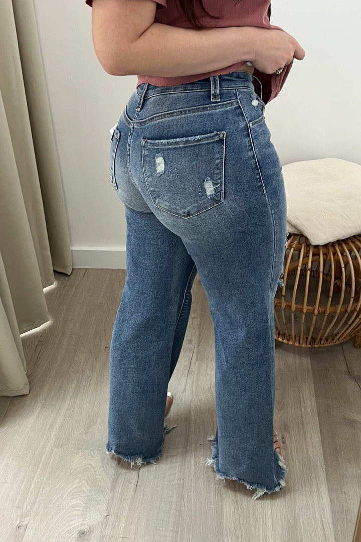 Stevie Wide Leg Jeans - Happily Ever Aften