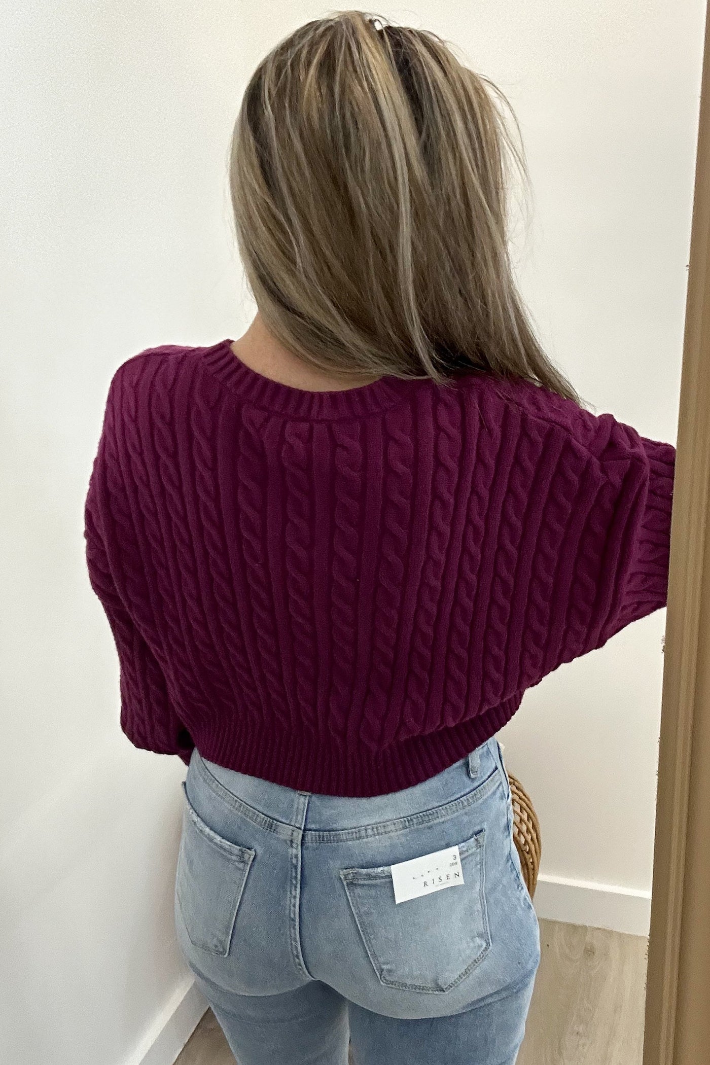 "Sweet Like Me" Sweater (Berry) - Happily Ever Aften