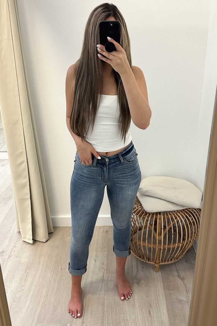 Tiana Skinny Capri Jeans - Happily Ever Aften