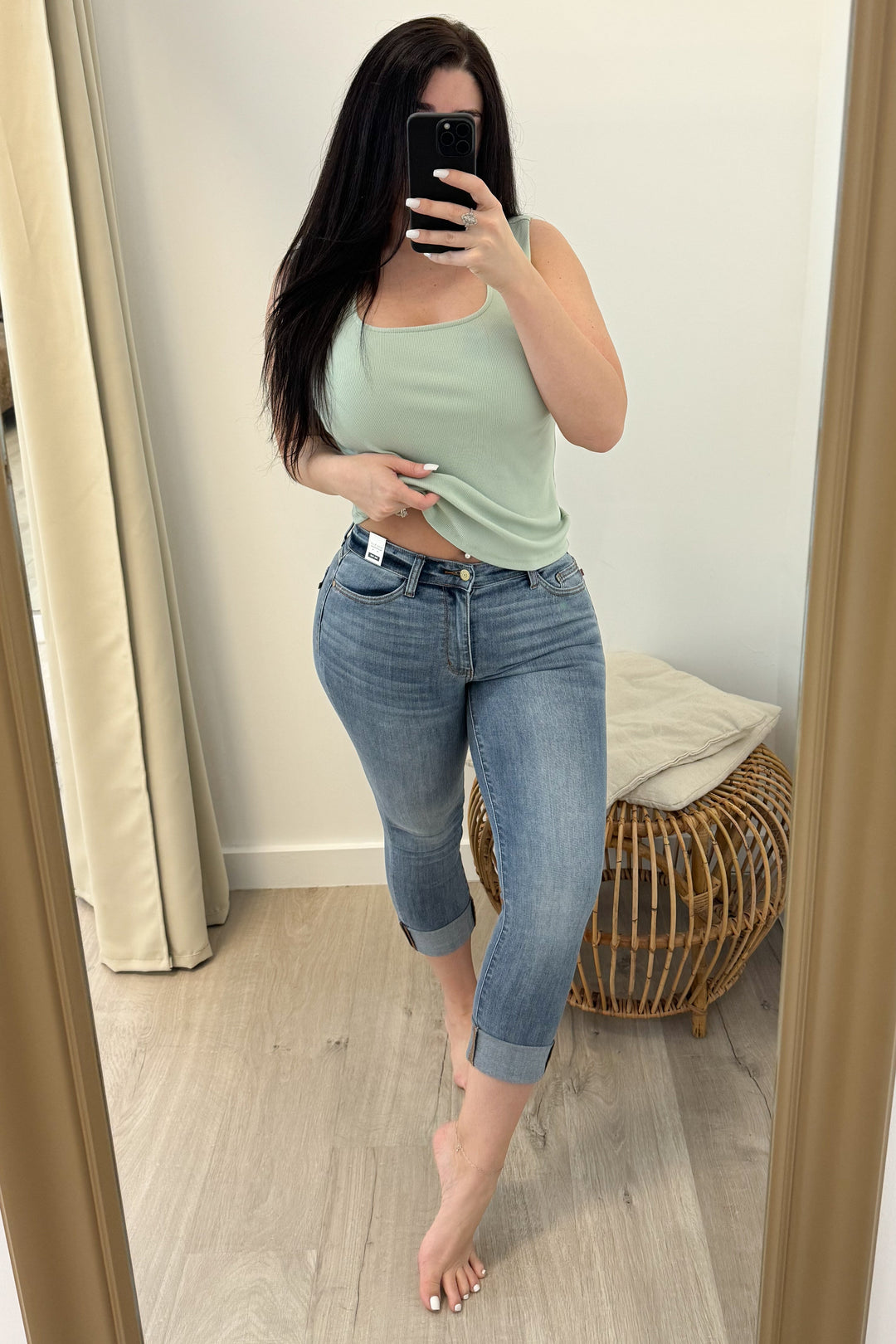 Tiana Skinny Capri Jeans - Happily Ever Aften