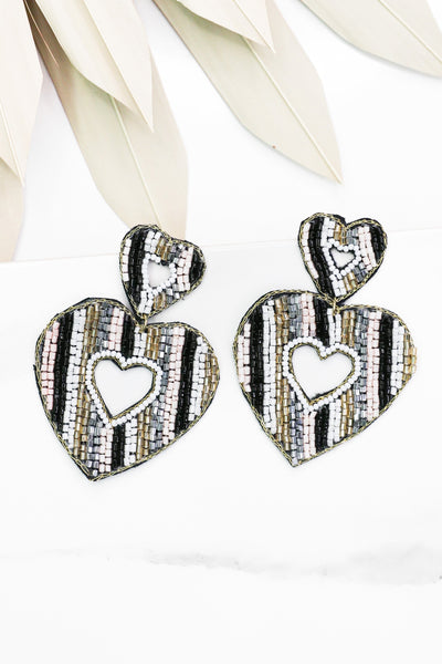 Valentina Statement Earrings (Black) - Happily Ever Aften