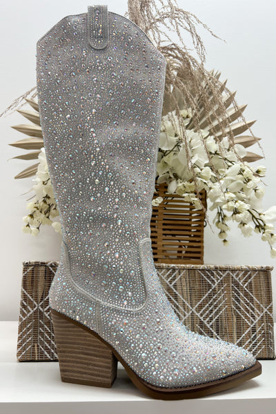 Very G Kady Tall Boots (Silver) - Happily Ever Aften