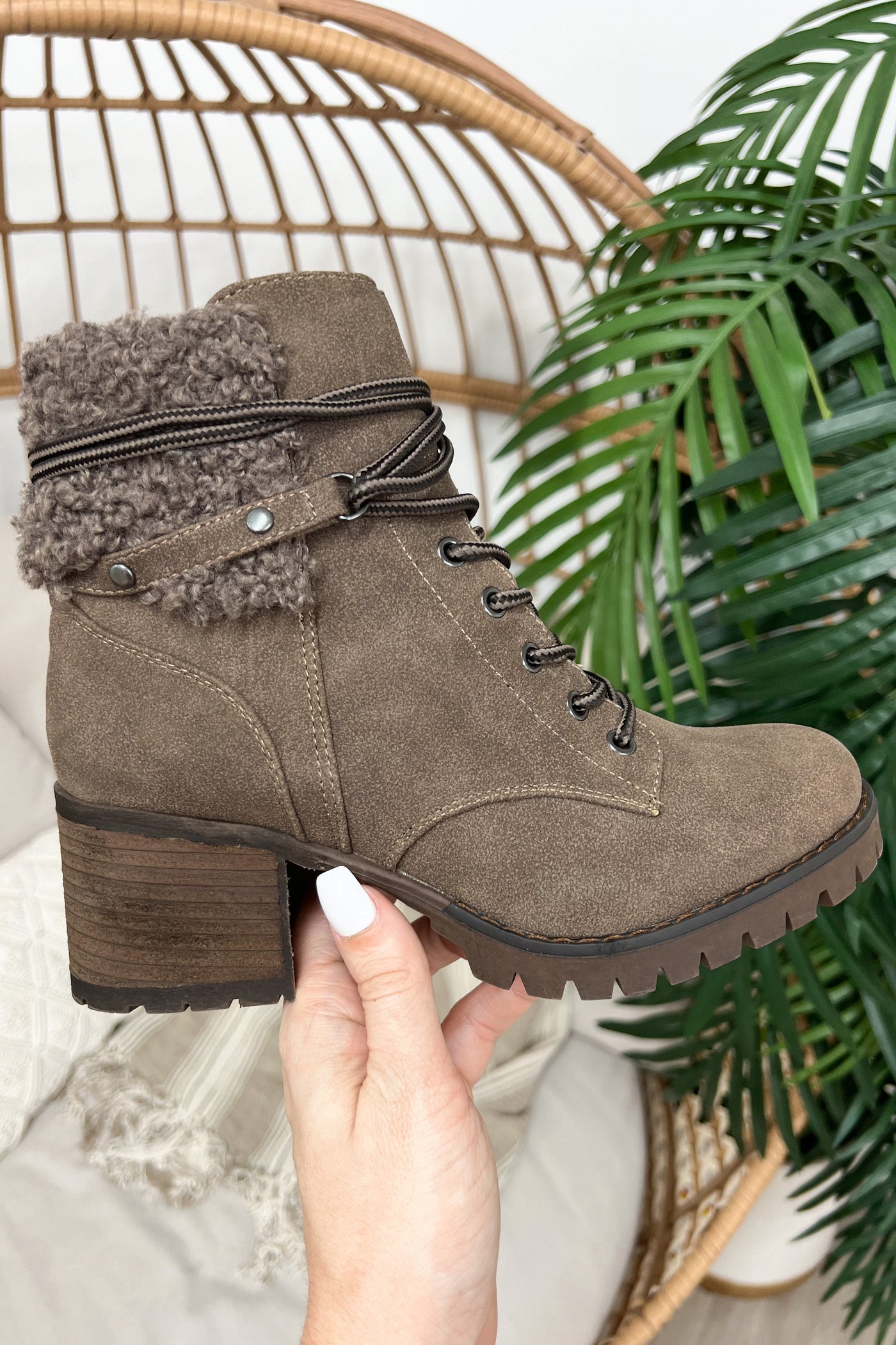 Very G Olivia Booties (Taupe) – Happily Ever Aften