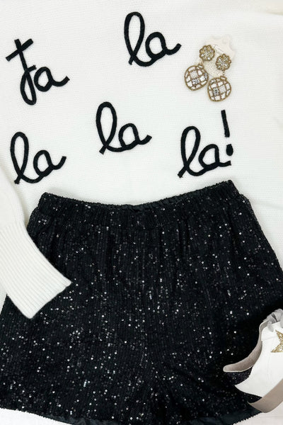 "You're A Star" Shorts (Black) - Happily Ever Aften