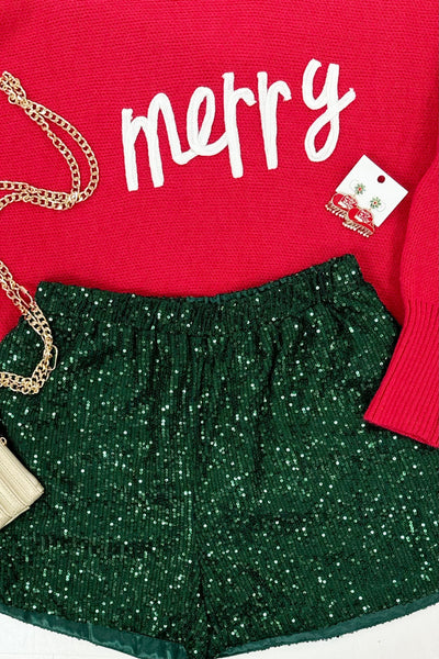 "You're A Star" Shorts (Hunter Green) - Happily Ever Aften